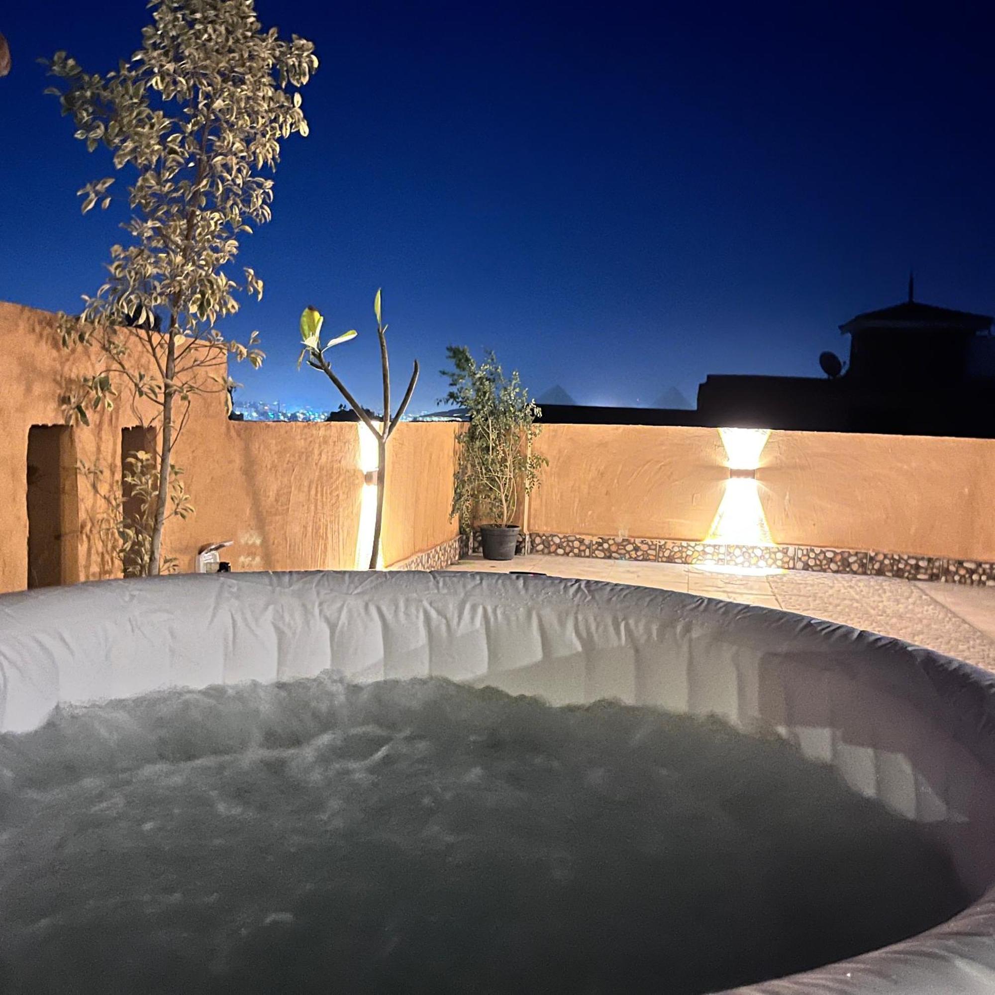 Boho Getaway With Pyramids View & Jacuzzi Lejlighed Giza Eksteriør billede