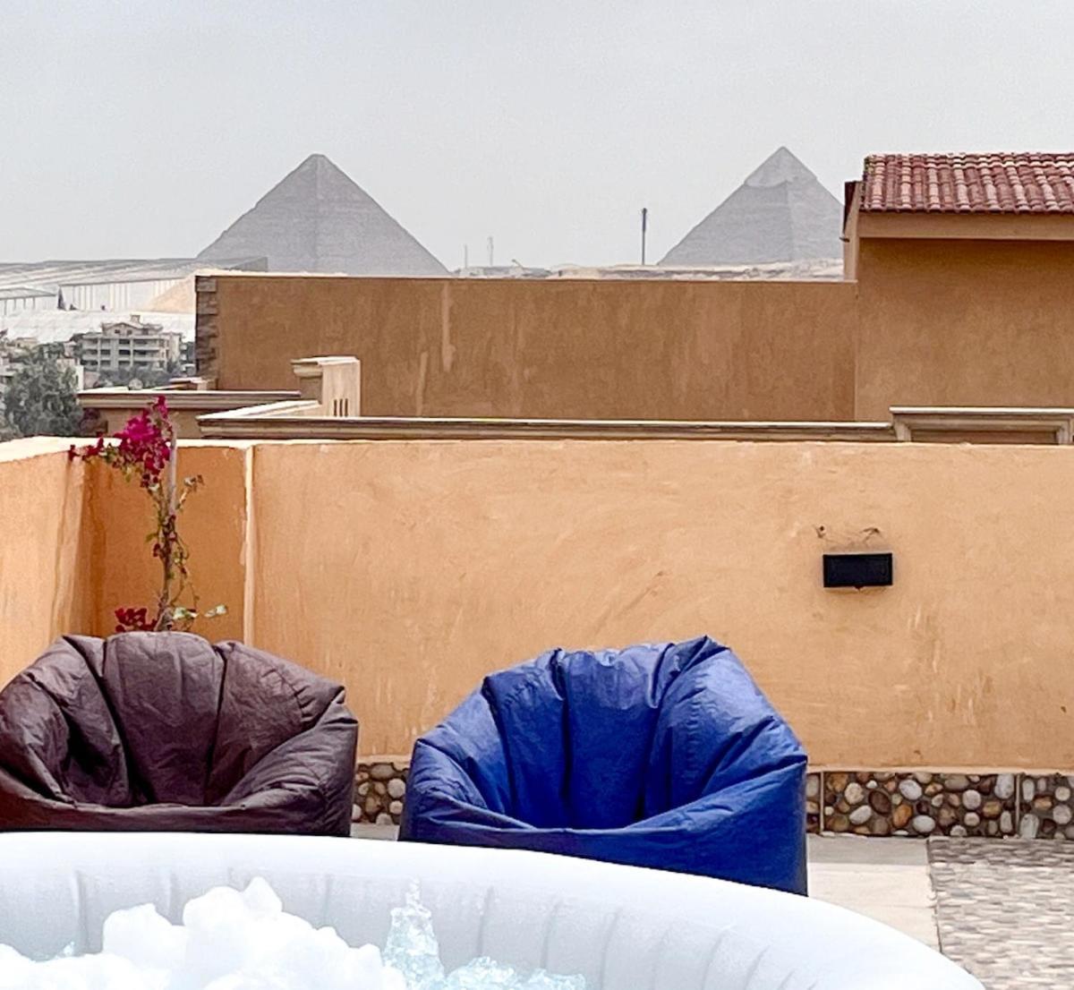 Boho Getaway With Pyramids View & Jacuzzi Lejlighed Giza Eksteriør billede