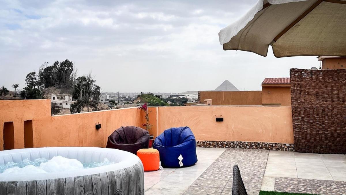 Boho Getaway With Pyramids View & Jacuzzi Lejlighed Giza Eksteriør billede