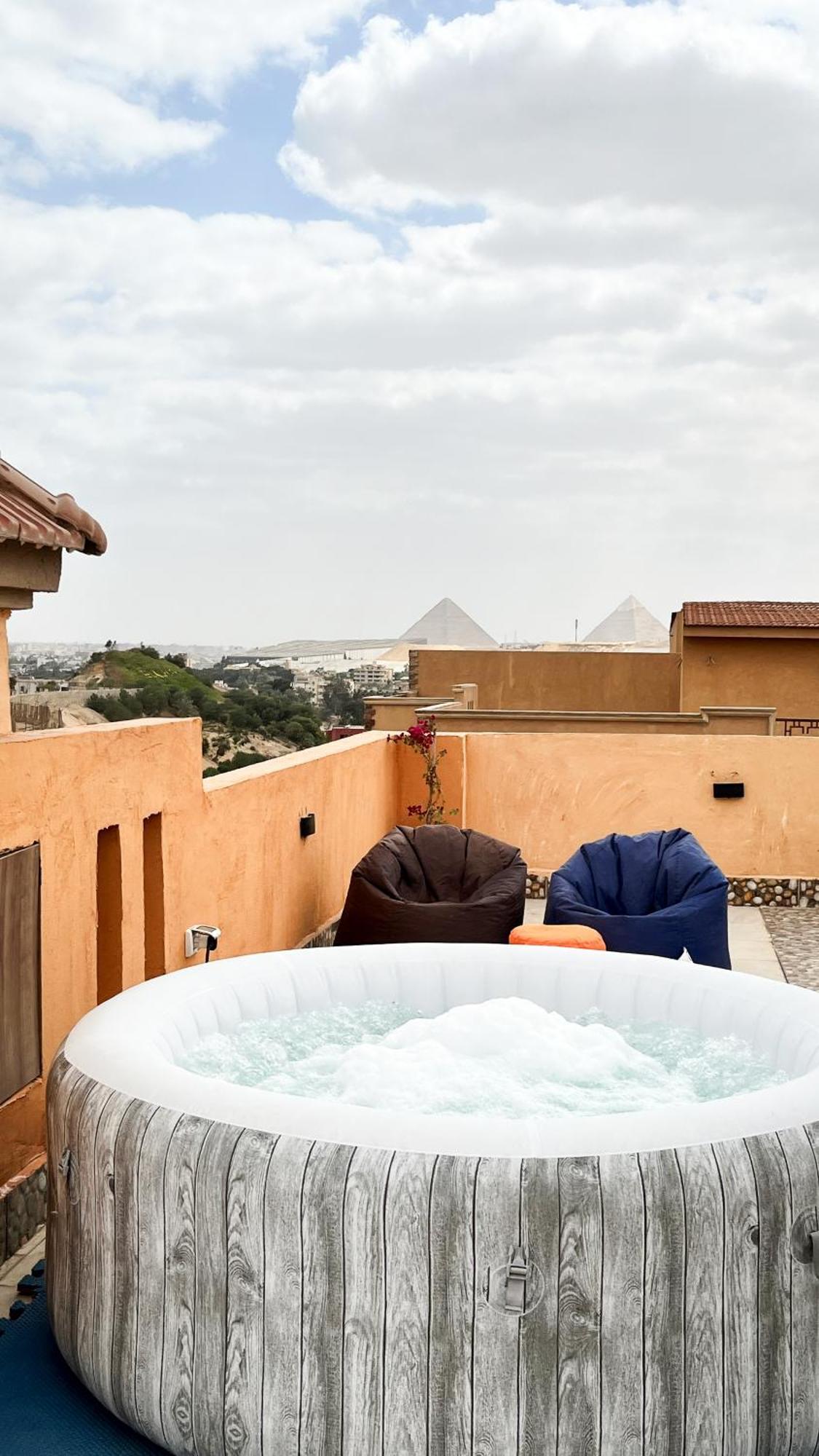 Boho Getaway With Pyramids View & Jacuzzi Lejlighed Giza Eksteriør billede